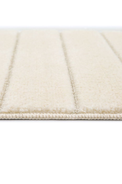 Mijölnir Yeni Cizgili - Cream Juego de alfombrillas de baño